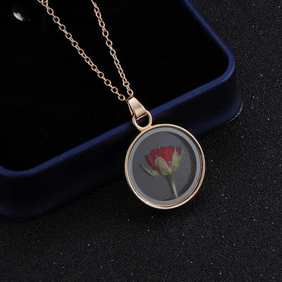 Real Dried Rose Pendant
